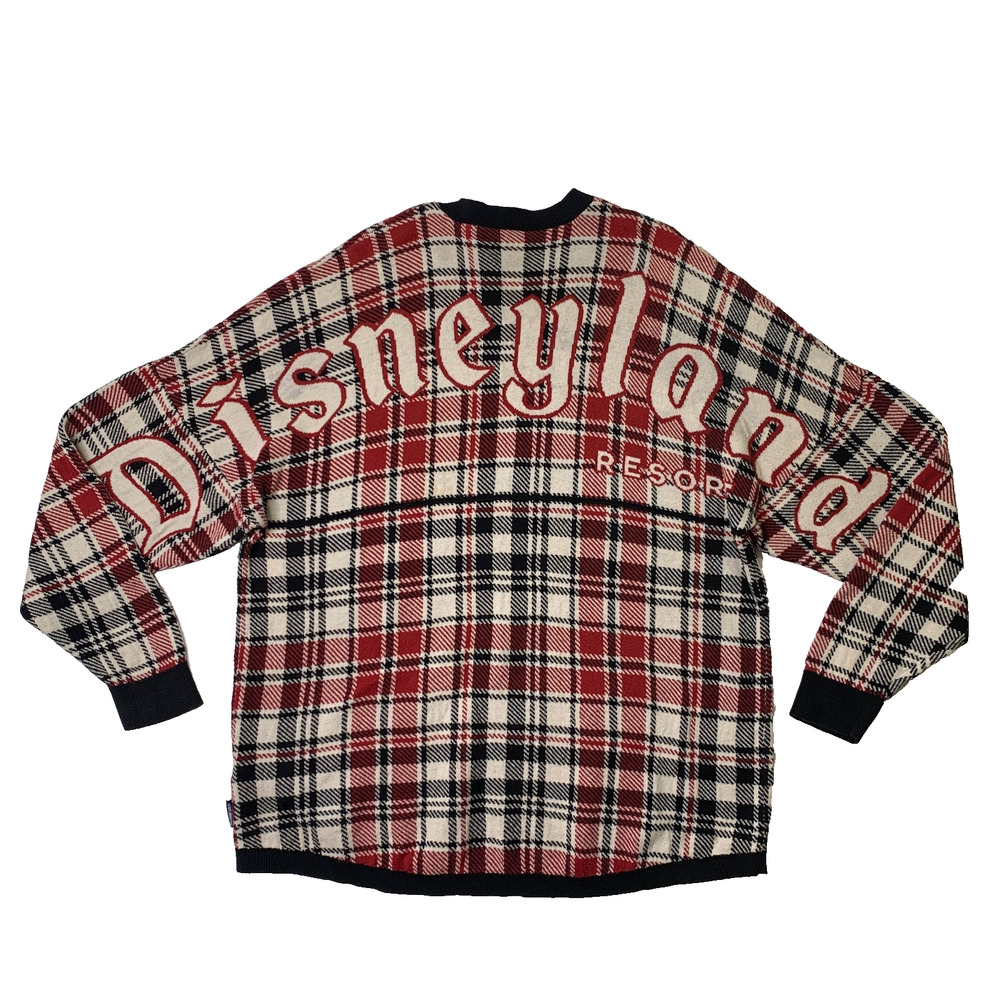 Disney Spirit Jersey Mens M Medium Mickey Mouse Holiday Plaid Disneyland Resort